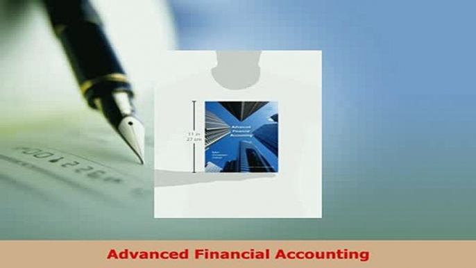 Download  Advanced Financial Accounting PDF Book Free