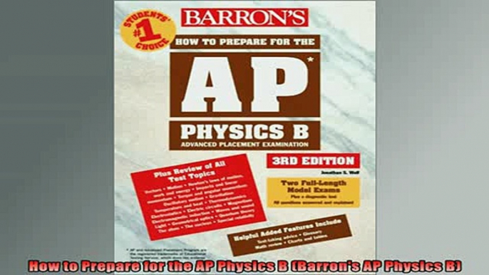 READ book  How to Prepare for the AP Physics B Barrons AP Physics B Full EBook