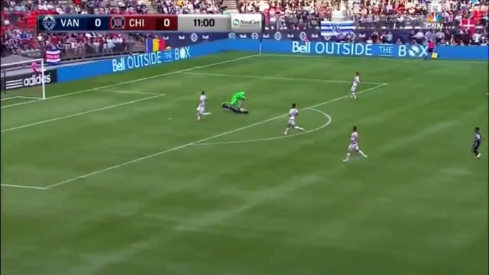 Brutal keeper hit KOs striker Vancouver Whitecaps FC v Chicago Fire Masato Kudo v Matt Lampson