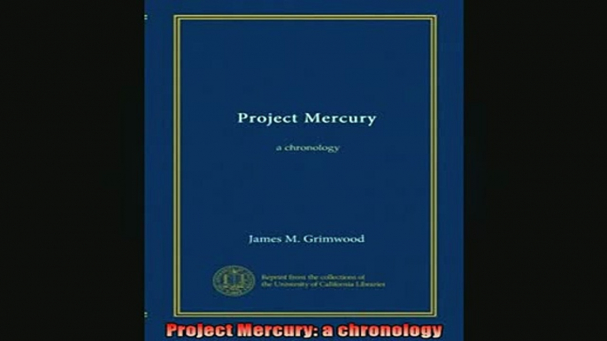 READ book  Project Mercury a chronology Online Free