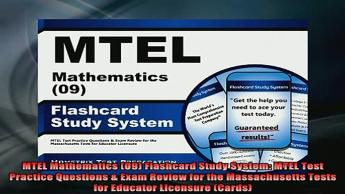 READ book  MTEL Mathematics 09 Flashcard Study System MTEL Test Practice Questions  Exam Review Full EBook