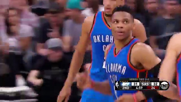 Russell Westbrook 35 Pts - Thunder vs Spurs Game 5 - May 10, 2016 - 2016 NBA Playoffs