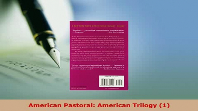 PDF  American Pastoral American Trilogy 1 Free Books