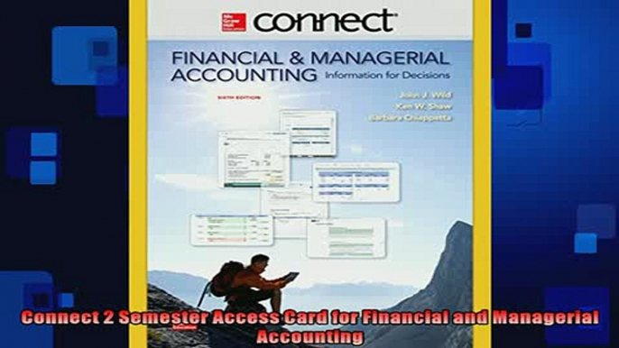 READ book  Connect 2 Semester Access Card for Financial and Managerial Accounting  DOWNLOAD ONLINE