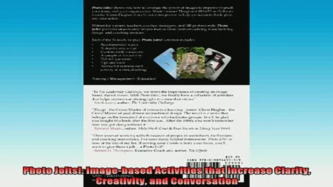 Downlaod Full PDF Free  Photo Jolts Imagebased Activities that Increase Clarity Creativity and Conversation Free Online