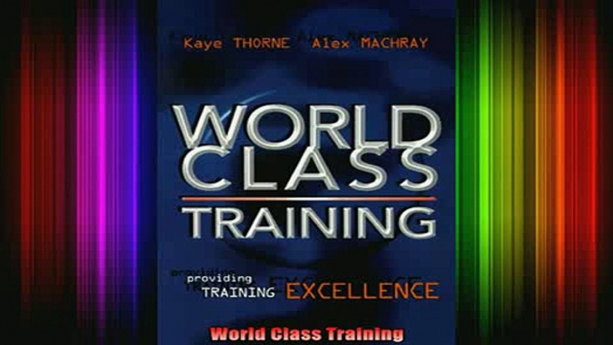 READ book  World Class Training Full Free