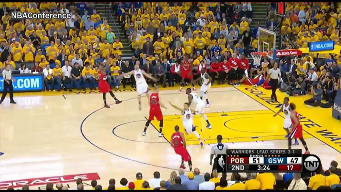 Portland Trail Blazers vs Golden State Warriors - Game 5 - 1st Half Highlights  2016 NBA Playoffs