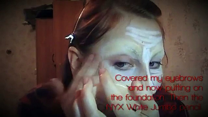 Dark Clown Mime makeup tutorial _ 1920s Silent film noir harlequin make-up look