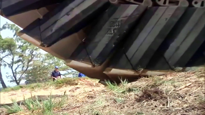 US Marines Corps - US Marines Test a Massive Hybrid Boat Moving Like a Tank and Capable to Run on Ground