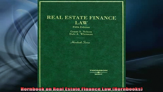 READ book  Hornbook on Real Estate Finance Law Hornbooks Free Online