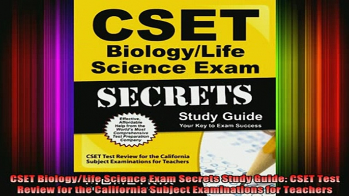 new book  CSET BiologyLife Science Exam Secrets Study Guide CSET Test Review for the California