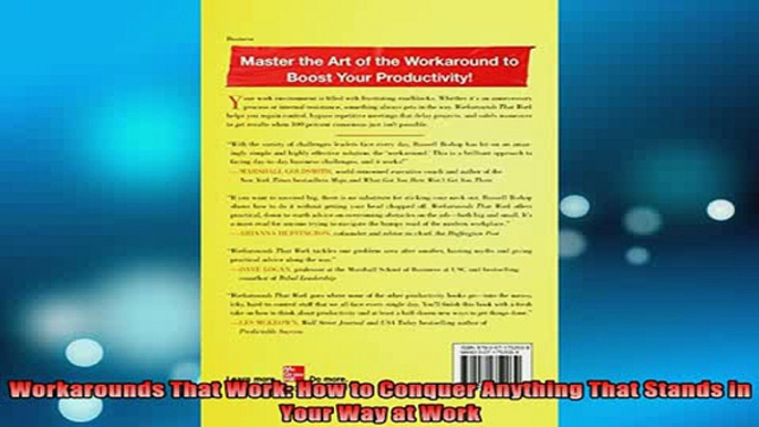 READ book  Workarounds That Work How to Conquer Anything That Stands in Your Way at Work Full EBook