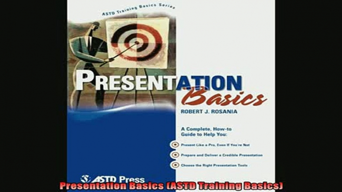 Downlaod Full PDF Free  Presentation Basics ASTD Training Basics Full Free