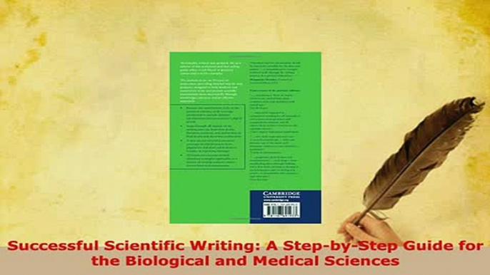 Read  Successful Scientific Writing A StepbyStep Guide for the Biological and Medical Ebook Free