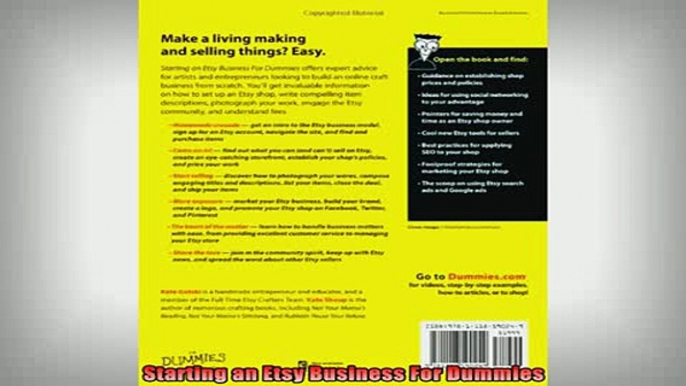 READ FREE Ebooks  Starting an Etsy Business For Dummies Full Free