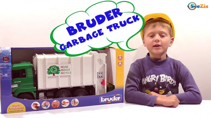 Bruder Garbage Truck! Video for kids - unboxing toys trucks. Cars Toys Review Episode 2