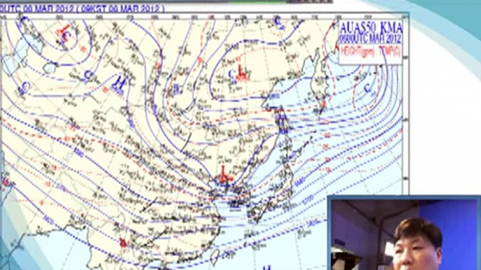 [ 날씨해설 2012년 3월 6일 17시 ]내일, 구름 조금