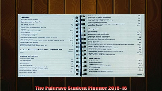 FREE DOWNLOAD  The Palgrave Student Planner 201516  BOOK ONLINE