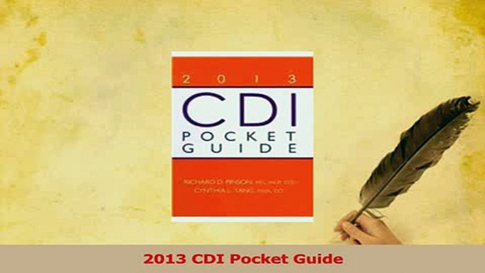 Read  2013 CDI Pocket Guide Ebook Free