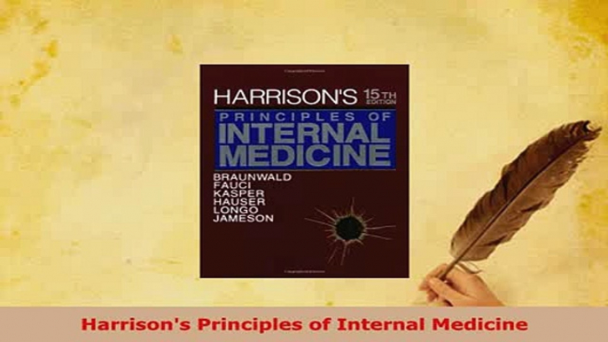 PDF  Harrisons Principles of Internal Medicine  EBook