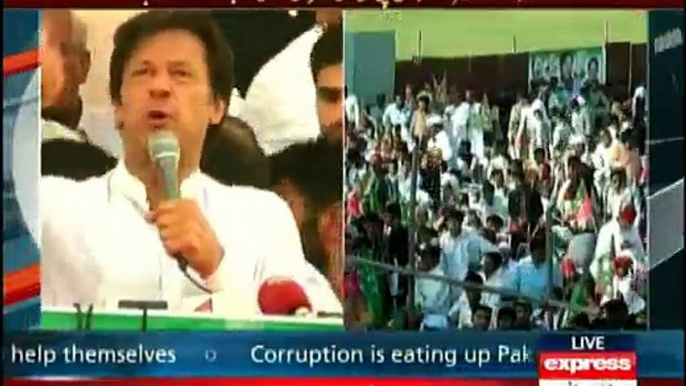 PTI Chairman Imran Khan addressing in Bhimber Azad Kashmir