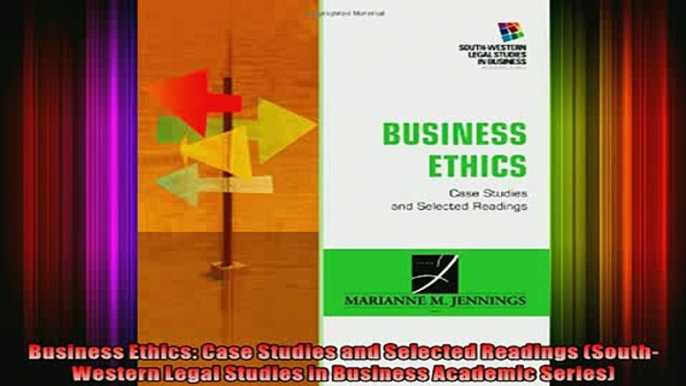 FAVORIT BOOK   Business Ethics Case Studies and Selected Readings SouthWestern Legal Studies in  DOWNLOAD ONLINE