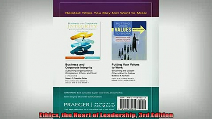 FAVORIT BOOK   Ethics the Heart of Leadership 3rd Edition  FREE BOOOK ONLINE