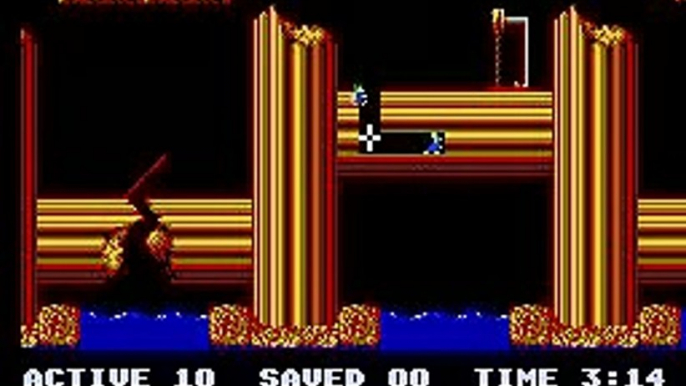 Lemmings (NES) tricky level 24 solution