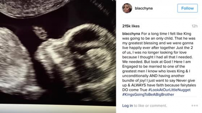 Pregnant Blac Chyna Posts Sonogram Of Her and Rob Kardashian's Baby