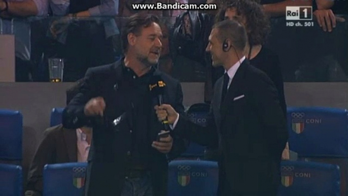 Russell Crowe Actor look final    AC Milan vs Juventus (2016.05.21)