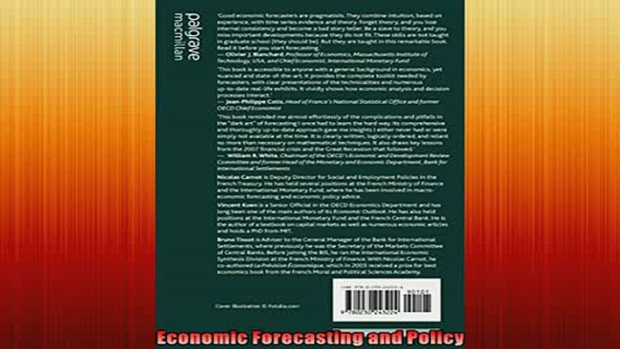 READ book  Economic Forecasting and Policy  BOOK ONLINE