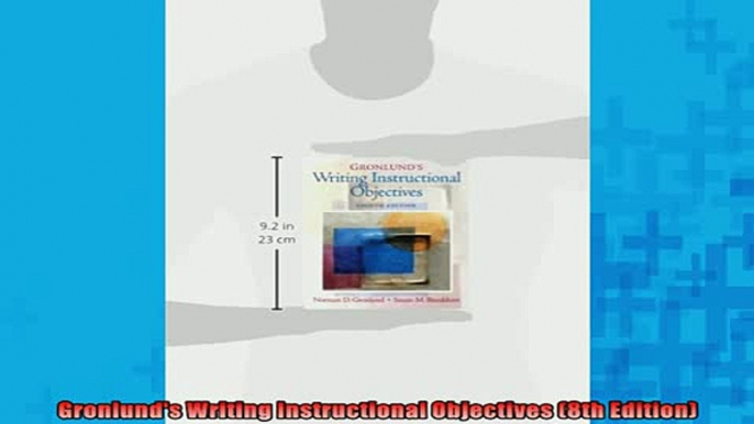 FREE PDF  Gronlunds Writing Instructional Objectives 8th Edition  BOOK ONLINE