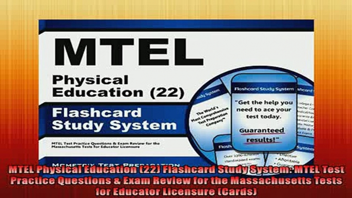 EBOOK ONLINE  MTEL Physical Education 22 Flashcard Study System MTEL Test Practice Questions  Exam  DOWNLOAD ONLINE