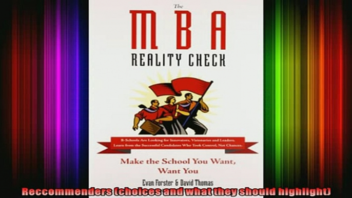 Free PDF Downlaod  The MBA Reality Check Make the School You Want Want You  FREE BOOOK ONLINE