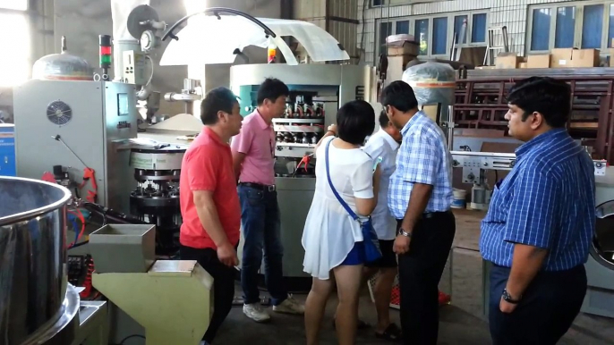 MR 24 cap compression molding machine with folding and slitting production line