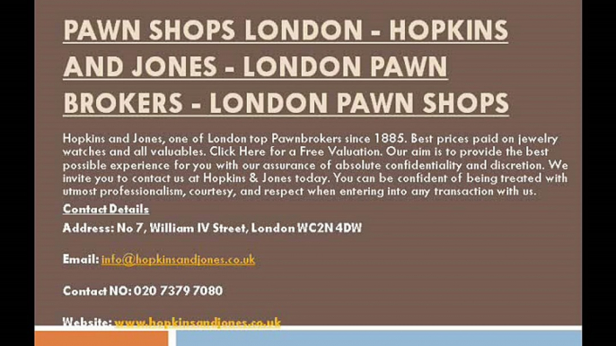 pawn shops london