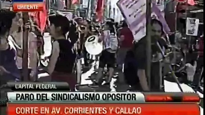 Corte en Callao y Corrientes - Canal 26