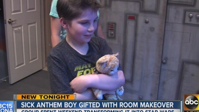 Sick Anthem boy gifted with Star Wars-themed room