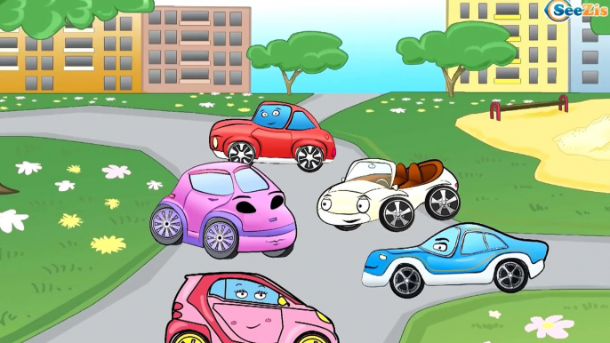 ✔ Pelleteuse, Voiture de course pour enfants. Dessin animé voiture. Tiki Taki Dessins Animes ✔