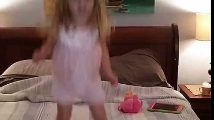 Riley jumping on the bed - Dec 27, 2015