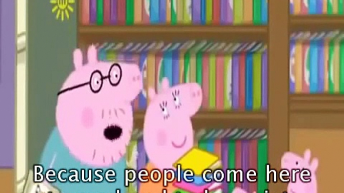 Peppa Pig Cartoon The Library