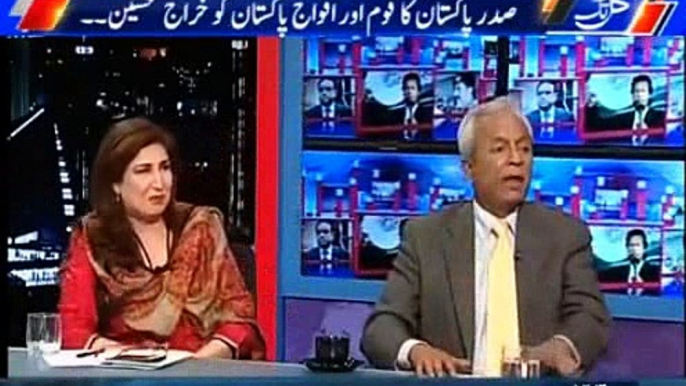 watch how Javed Chaudhry grilled Nehal Hashmi on his irrelevant arguments