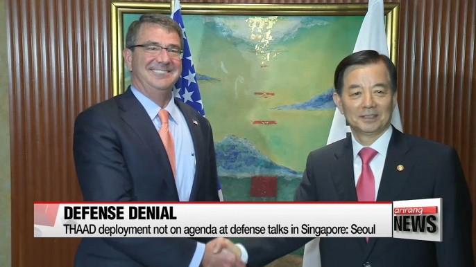 THAAD deployment not on agenda at defense talks in Singapore: Seoul