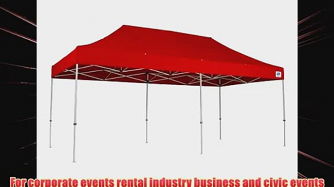 E-Z UP Eclipse II 10 by 20 Instant Shelter with Aluminum Frame Red