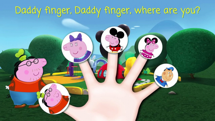 Peppa Pig english Mickey Mouse Finger Family Nursery Rhymes Simple Songs