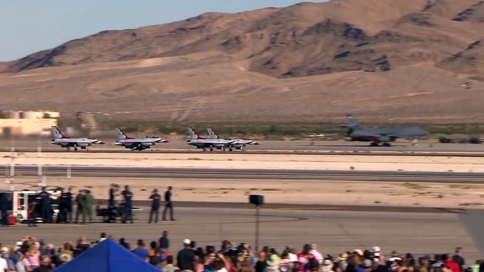 Awesome Air Show by U.S. Air Force Thunderbirds With F-16 Falcon Fighters