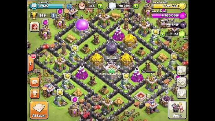 Clash of Clans Lets Play  SUPER GEMMING PART 2! TONS OF GEMS - UPGRADING TOWNHALL!