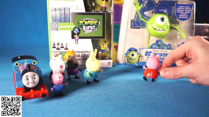 Peppa Pig English Toys Monsters University Kinder Surprise Eggs 2014 Play Doh Thomas