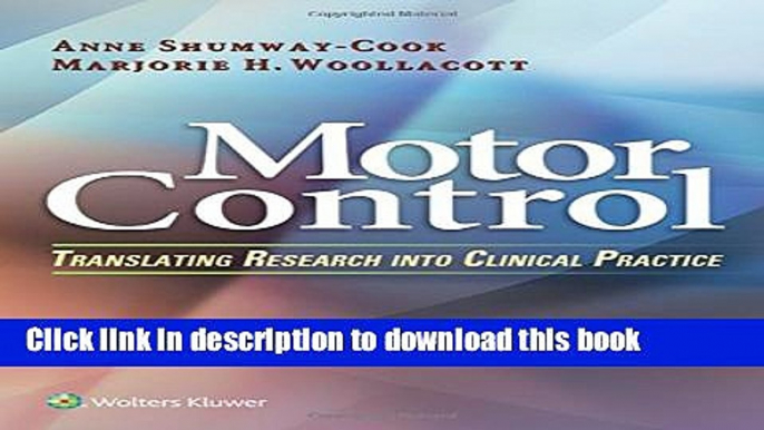 Collection Book Motor Control: Translating Research into Clinical Practice