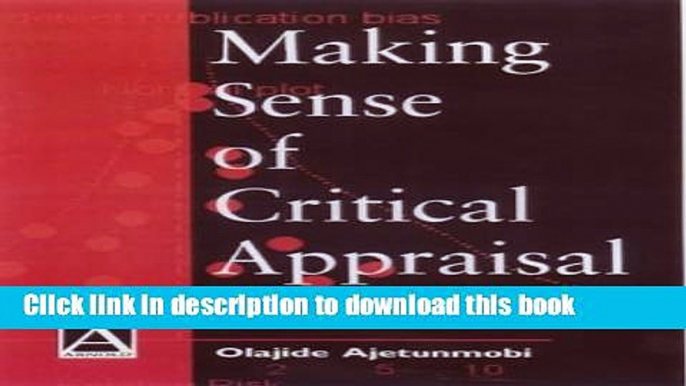 Collection Book Making Sense of Critical Appraisal